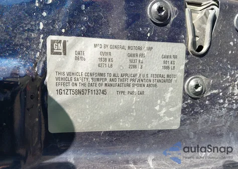 2007 Chevrolet Malibu Lt from USA, damaged, VIN 1G1ZT58N57F113745